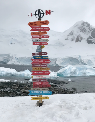 Ellen Greeney’s “From Here to There” image is from the Armada de Chile outpost in Antarctica. (Photo by Ellen Greeney)