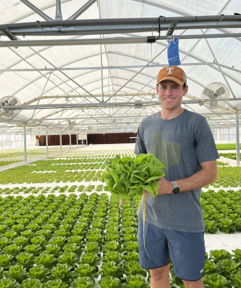  Kyle Massey is the owner of Lone Star Lettuce Growers, a hydroponic farm in Georgetown. 