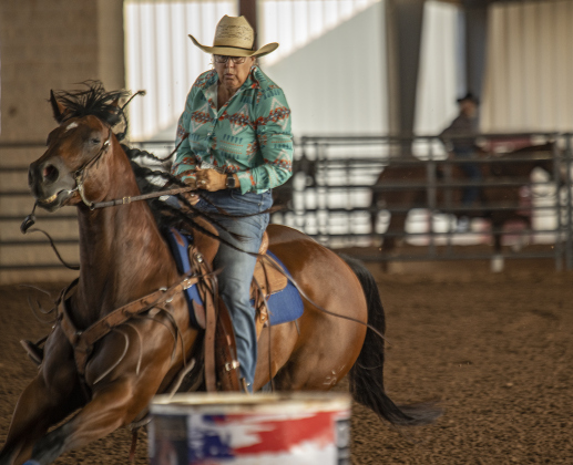 Reagan Jackson of Stephenville competes in Barrel Racing.