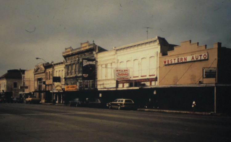 Austin Avenue as photographed in the early years of the Main Street Program in the 1980s. 