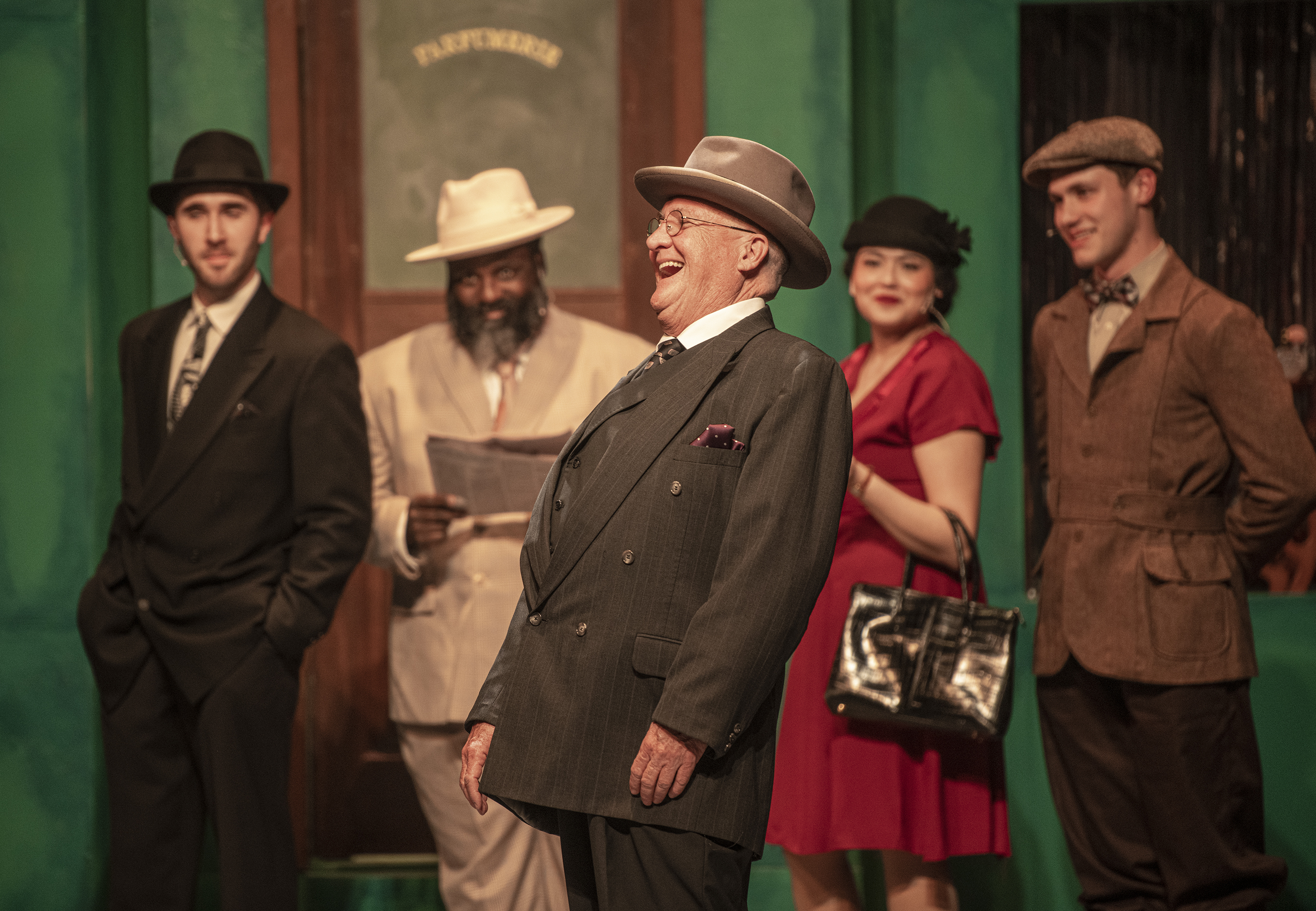 Bob Brandenburg, front, as Mr. Maraczek, is shown in a Thursday, February 1, 2024 photo from the Palace's Springer Stage production of "She Loves Me," playing through March 3. Photo Andy Sharpe
