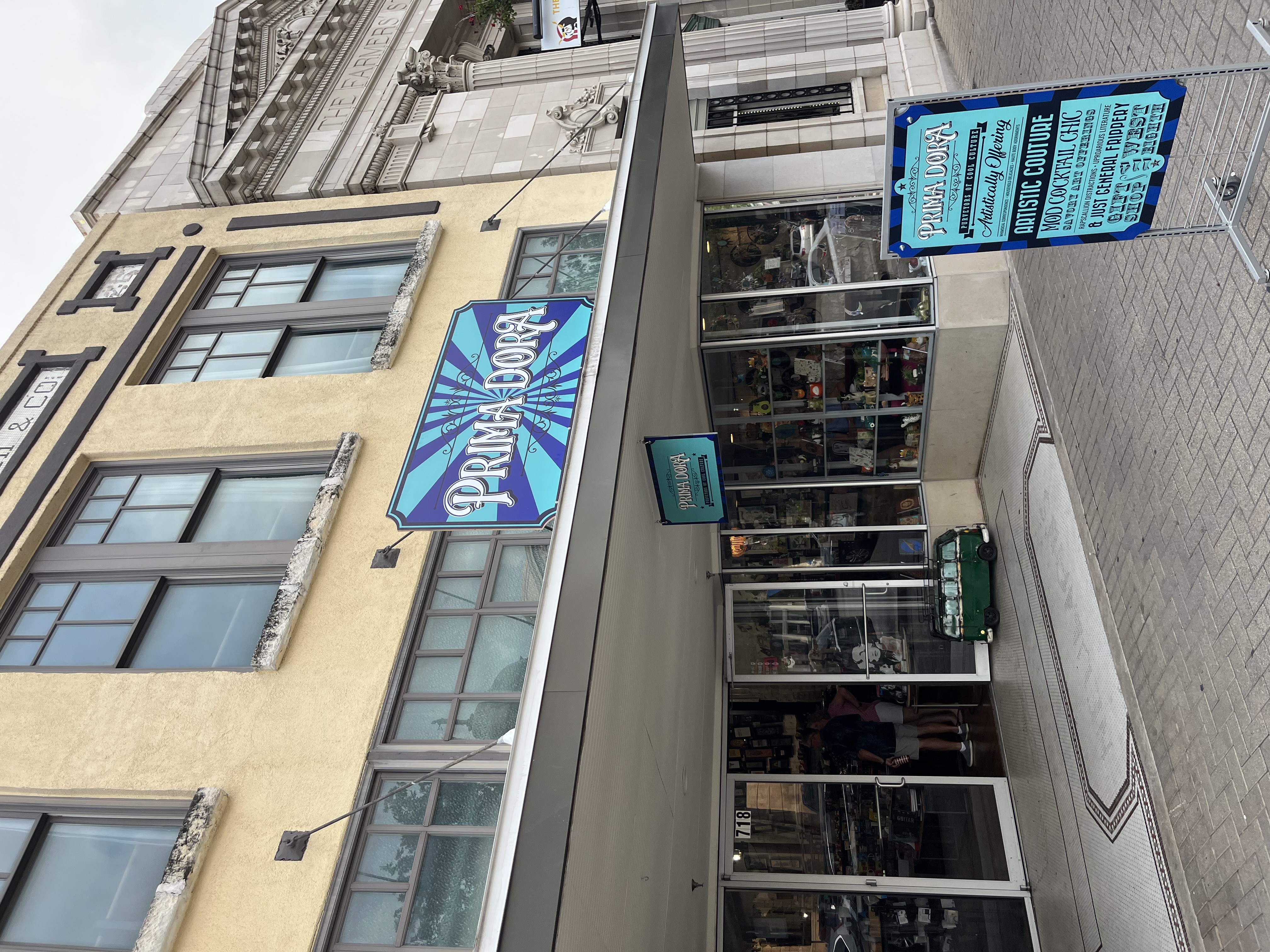 Prima Dora sign in new location. 