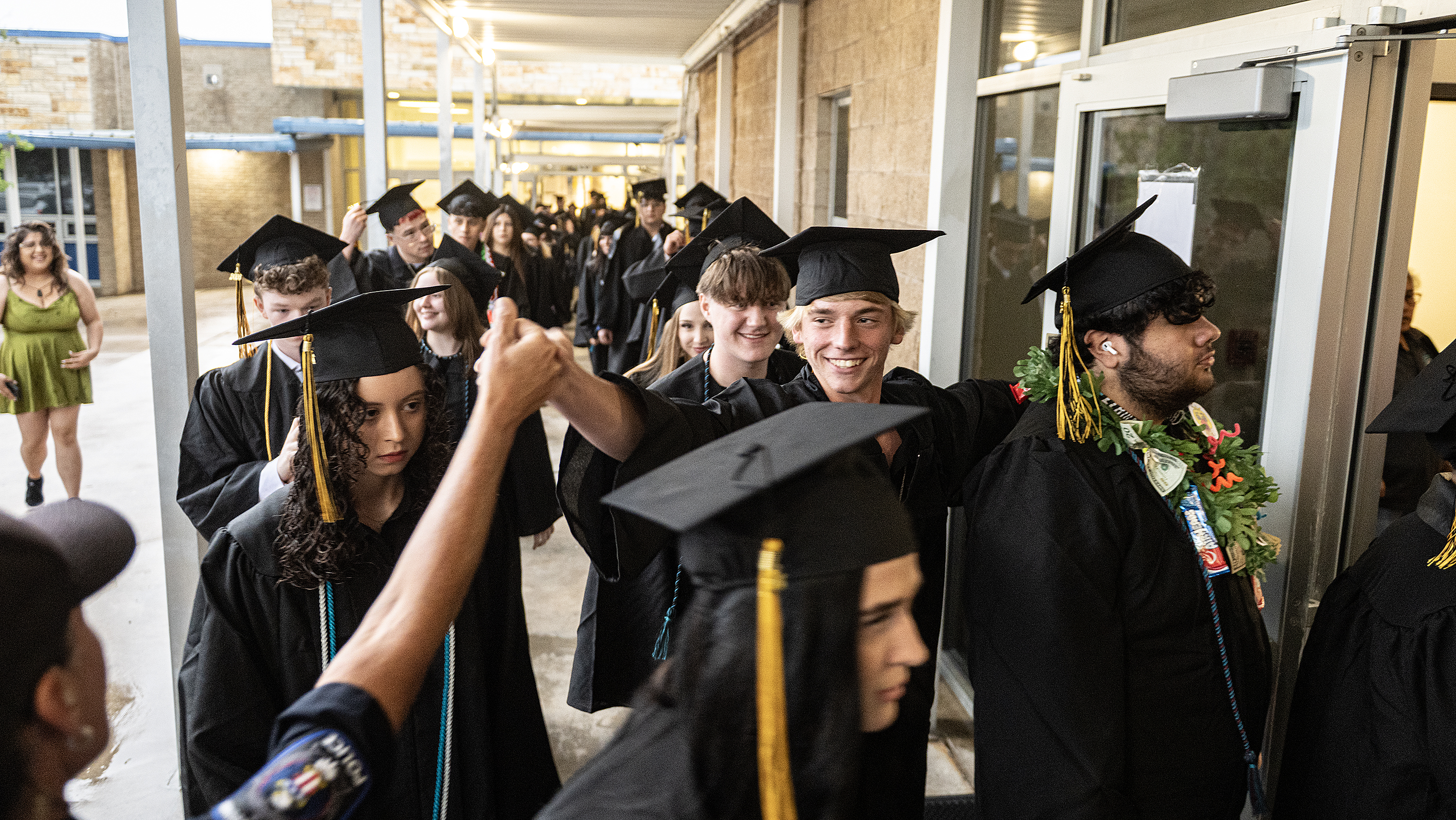 Richarte High School graduating seniors make their way from the Georgetown High Gymnasium into the Rodney and Mary Klett Performing Art Center during  the Class of 2026 Commencement on Thursday, May 21, 2026.