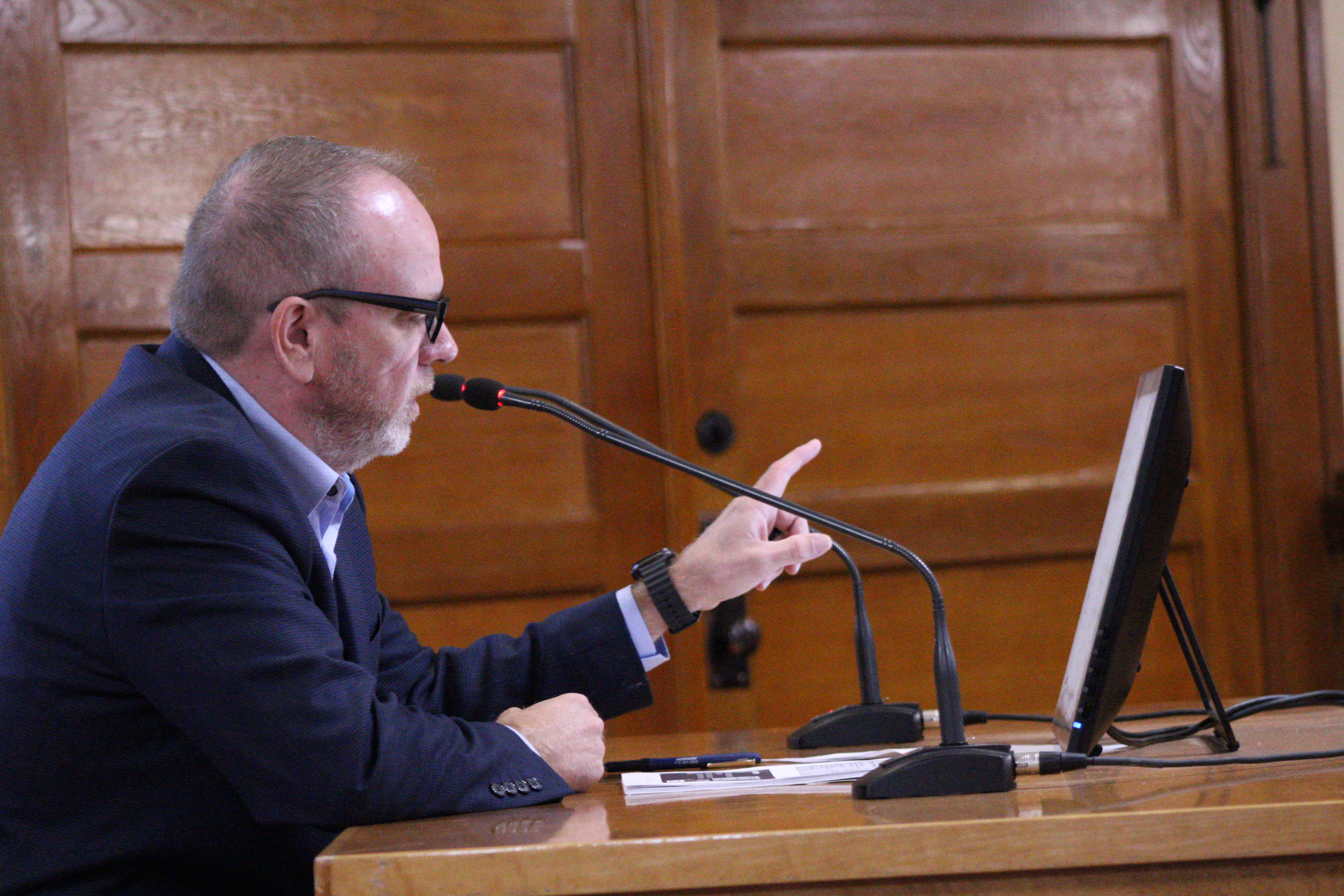 Alvin Lankford, Chief Appraiser for the Williamson County Appraisal District, presents the 2026 preliminary data to the Commissioners Court, June 2. Photo by Nalani Nuylan.