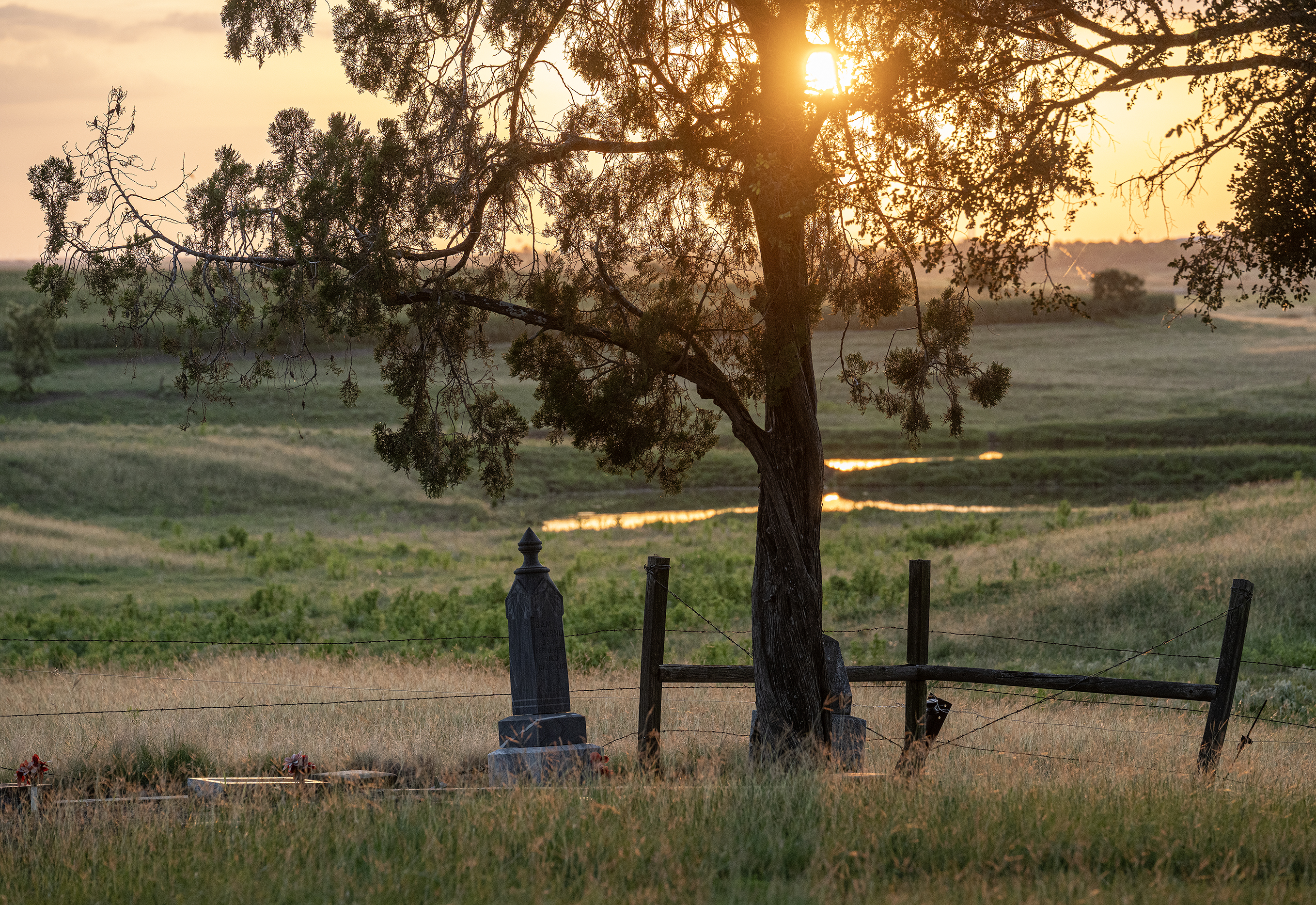 Mager Cemetery, found in Southeast Wilco on Farm to Market 1466 in Beyersville, is pictured at day’s end on Monday, June 1. 