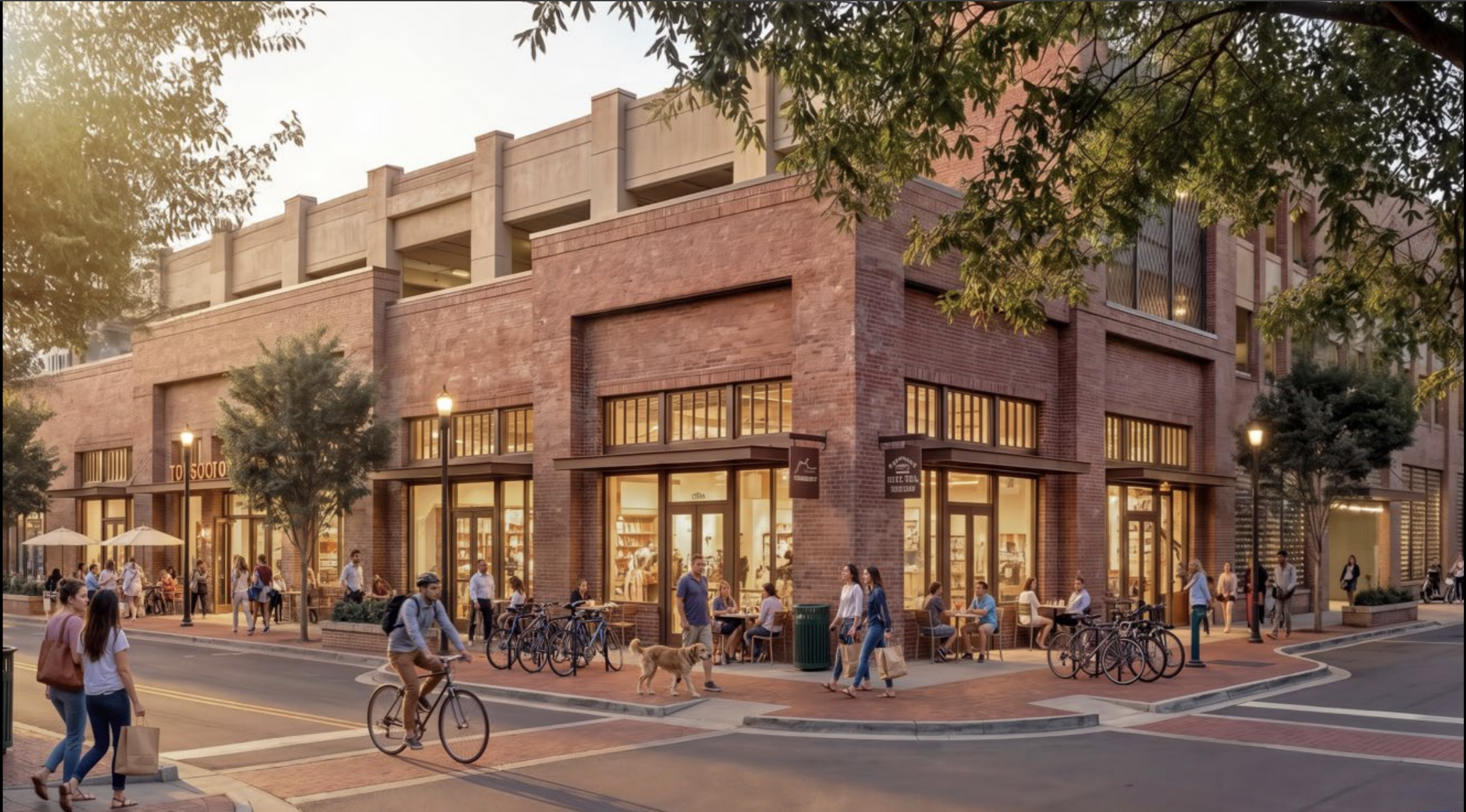 The retail shops attached to the City of Georgetown’s second parking garage, being built in a partnership with the Texas Municipal League, will be located on Ninth and Main Streets. (Rendering courtesy City of Georgetown) 