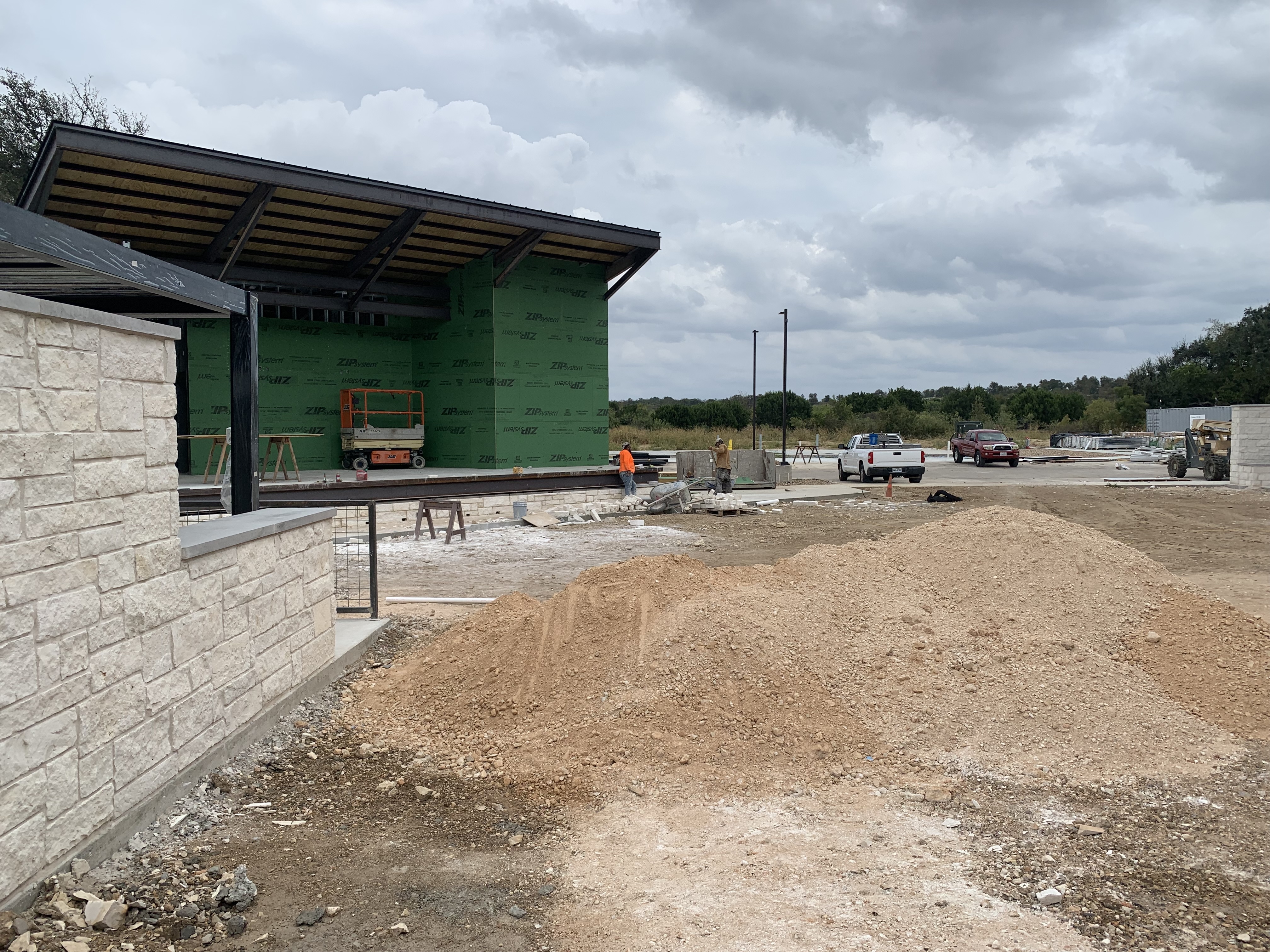 Near the entrance will be the stage for shows, a synthetic turf lawn and private cabanas on the left and right sides of the stage. (Photos by Kaitlyn Wilkes)