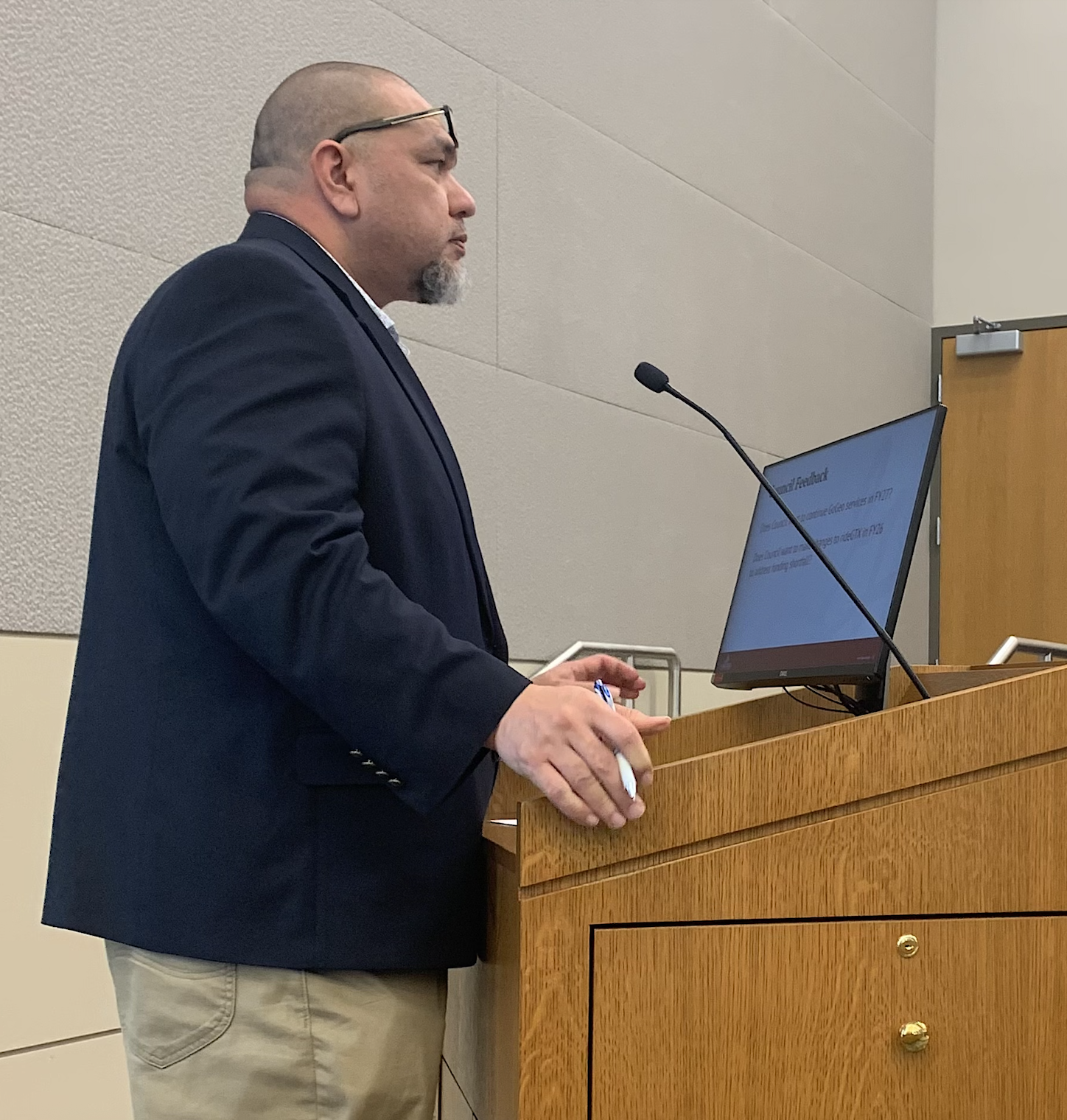 City of Georgetown Transportation Manager Lua Saluone presented an update on the city’s two transportation services GoGeo and rideGTX during the February 10 city council workshop. City Council agreed to combine the two programs for cost efficiency.