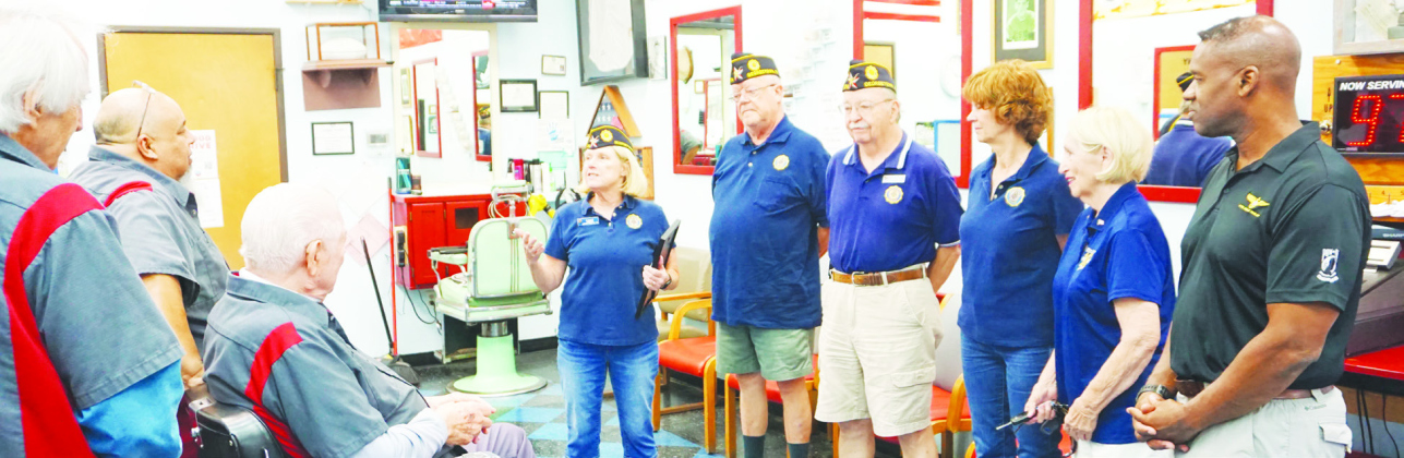 American Legion Post 174 recognizes David’s Barber Shop