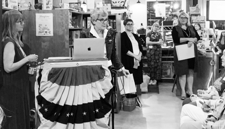 Williamson County Precinct 1 Commissioner Terry Cook addresses the Jessie Fest crowd Wednesday, November 2, at Lark &amp;amp; Owl Booksellers. The event celebrated the life of Jessie Daniel Ames, who was a suffragist and anti-lynching advocate in the early 1900s.