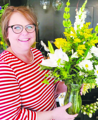 Deniese O’Neill loves to create unique arrangements for her customers.