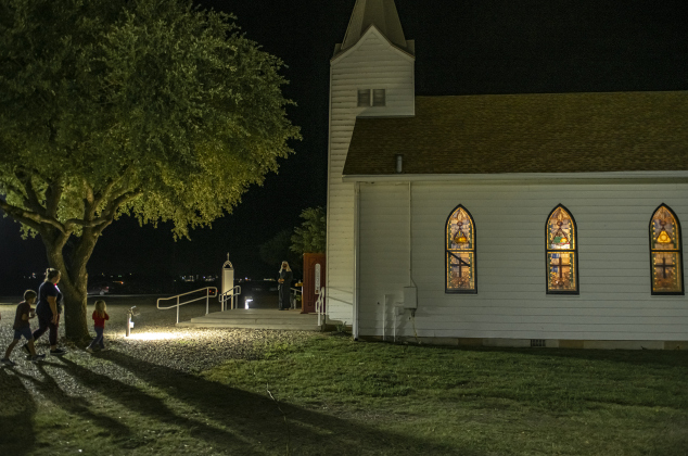 Visitors arrive at  Immanuel Lutheran Church  for its Pilgrimage to Bethlehem.