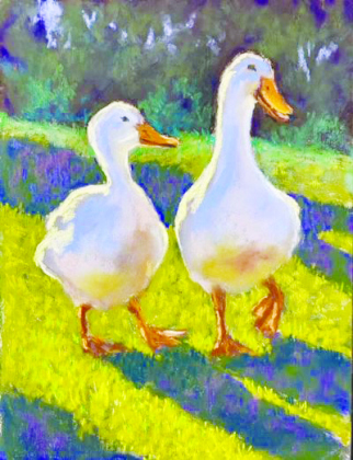 “Buddies” by Kathleen Meador is on display at the Healing Arts Gallery through January 6.