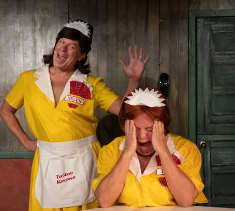 The Palace production of A Tuna Christmas stars Rick Felkins and Kirk Kelso portraying 20 delectably irreverent characters. (Photos courtesy Suzanne McBride and Georgetown Palace Theatre)
