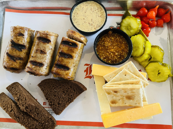 A sausage plate from Krause’s Cafe. (Photo by Linda Dwyer)