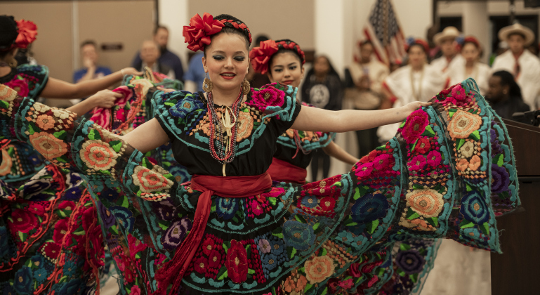 Members of the Round Rock Ballet Folklorico perform during a program at the Allen R. Baca Center at Round Rock's 36th Annual Commemorative Dr. Martin Martin Luther King, Jr. Celebration on Saturday, January 14.
