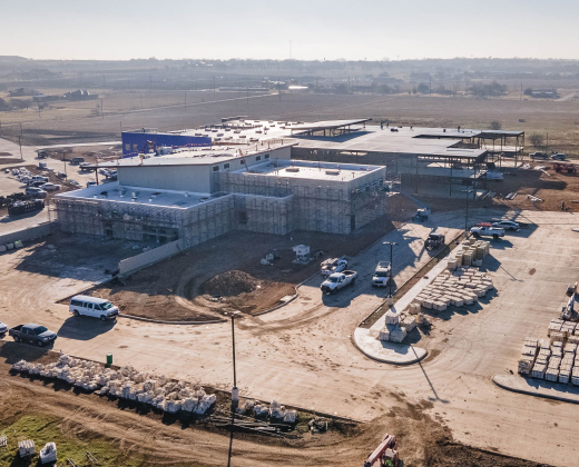 Jarrell ISD’s third elementary school, Double Creek, is under construction and will open in August. New elementaries will be needed by 2025 and 2027, demographers say.. (Courtesy  Jarrell ISD)