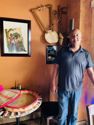 Co-owner Ephraim Hailu at the Taste of Ethiopia in Pflugerville.
