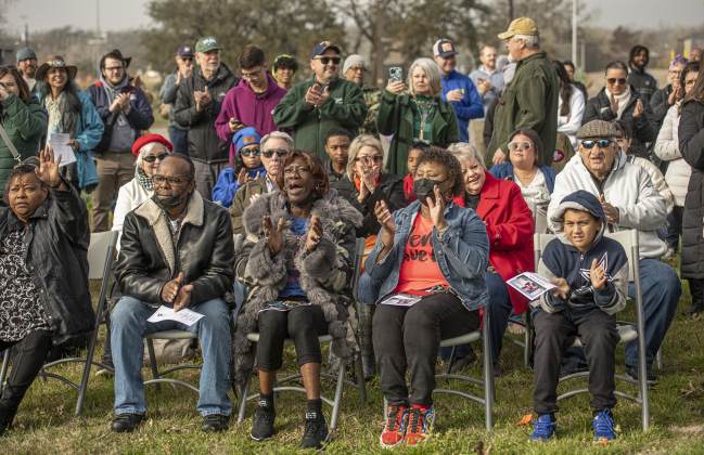 Family and friends were on hand to honor Taylor native Fred Kerley.