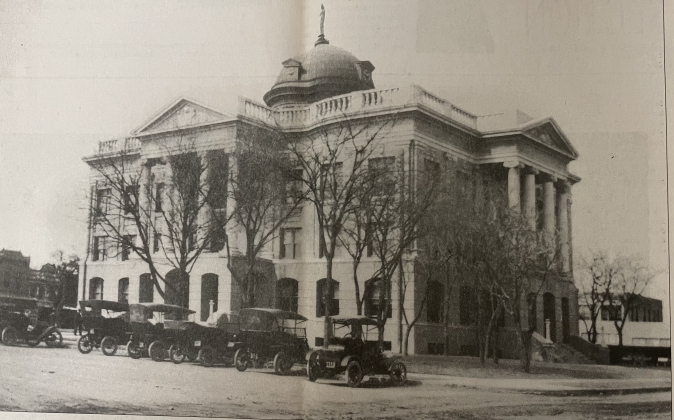Pictured here in 1920, the current Williamson County Courthouse was constructed in 1911. 