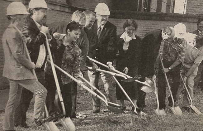 County officials break ground on the restoration project in 2006.