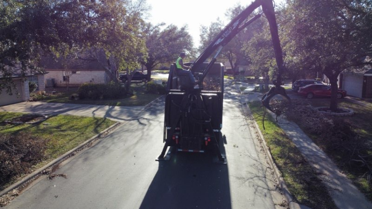 Crews continue to clean up limbs from the ice storm in February. Photo Courtesy City of Georgetown