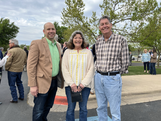 Scott Alarcon, Rita Turner and Jim Donovan attended the gathering Wednesday, March 29.