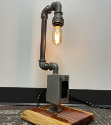 The City of Georgetown Employee Art Show features creative works from many departments throughout the city, including this touch lamp from Information Technology’s Danny Thiele.