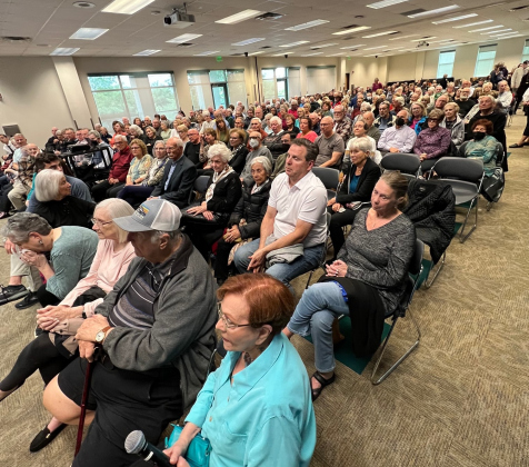 More than 300 attended the April 23 Holocaust remembrance event at the library.