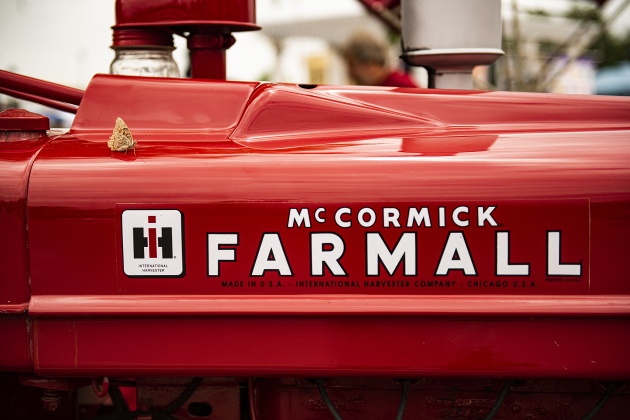 A butterfly stops to rest on a 1949 McCormick Farmall tractor owned by Bob Behrens during Blackland Prairie Days, held at Heritage Square Park  on Saturday, May 6.