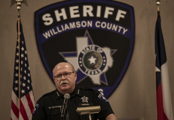 Williamson County Sheriff Mike Gleason speaks during a fentanyl awareness event held at the Williamson County Expo Center on Tuesday, March 7.