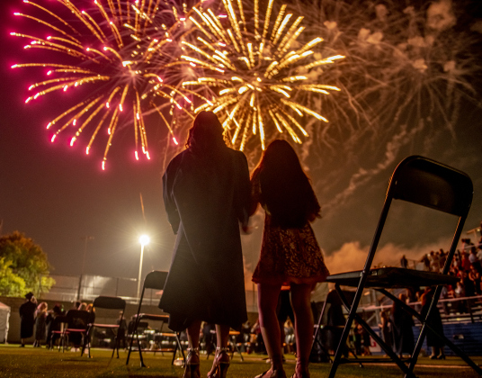 A fireworks show concluded  East View High School's 2023 Commencement on Friday, May 26.