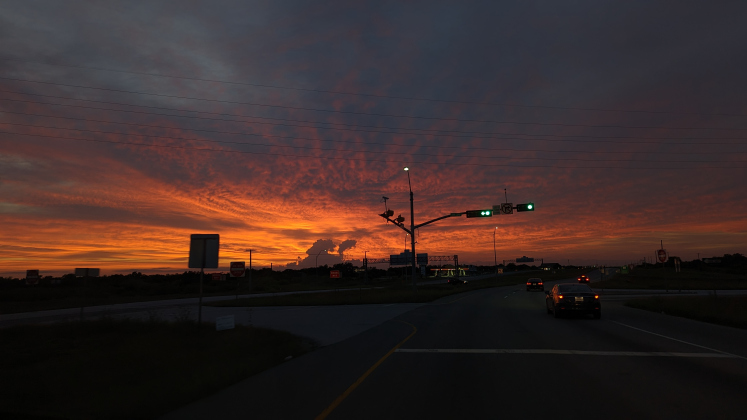 Jeff Manley, co-owner of Wag Heaven, captured this image of an orange sunset along 195 Sunday night, May 14, 2023.