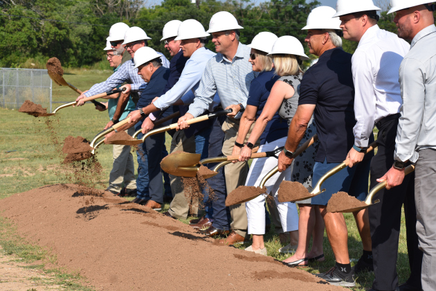 Officials break ground at San Gabriel Park. Photo by Katherine Anthony