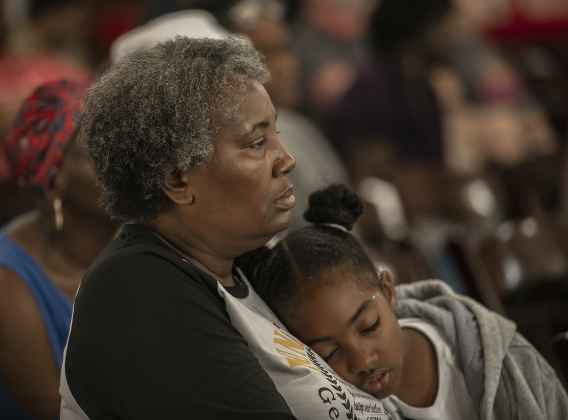 Jennifer Thomas and her granddaughter Rylie Thomas, 8, were among attendees at Georgetown's 71st Juneteenth celebration.