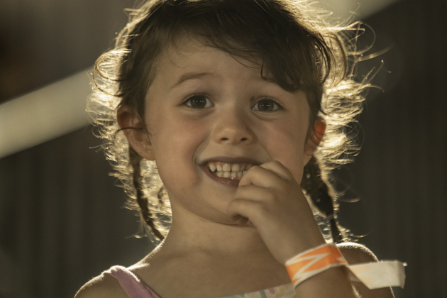4-year-old Stella Peterson had fun watching the action.