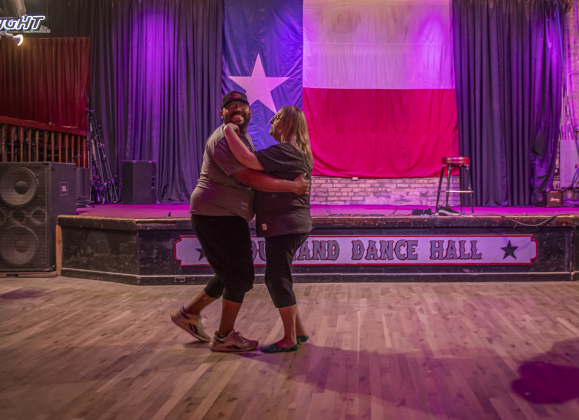 Bryan and Chrissy Lee work on their Texas Two Step technique.