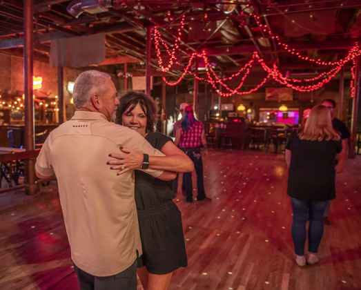 Phillip and Misty Jones enjoy dancing during a  dance class.