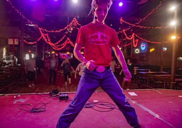 Rafe Kinder oversees a Line Dancing session during a  dance class at Coupland Dancehall on Sunday afternoon, June 4, 2023.   Rafe, 16, is the son of owners Russell and Erika Kinder.