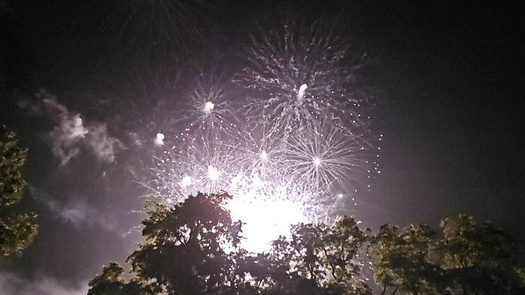 Smoke lingers after part of the July 4 fireworks show in Georgetown. Photo by Heather Beckham Photography