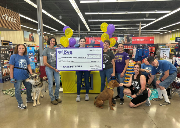 Photo from left, Doris Brooks, Animal Shelter Director Misty Valenta, Kira Buell, April Peiffer, Erin Duran, Ashley Vargas, Jessica Jumper and Calvy Schoen.   Courtesy of Williamson County.