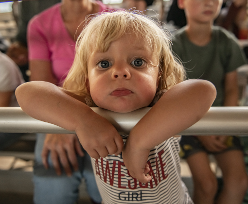 22-month-old Laura Gheer attended the 73rd Taylor Rodeo with her family.