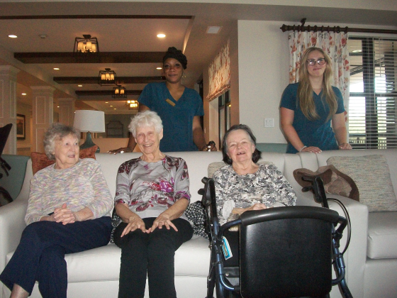 Residents and staff from Grand Living’s memory care unit enjoyed a musical program Vic Figurelli, from A Gift of Time, presented July 17 as part of Camille’s Memory Café. Mr. Figurelli leads the memory cafes at Grand Living on the first and third Monday of each month. A Gift of Time also presents live memory café programs at Georgetown Public Library on the third Friday of each month.