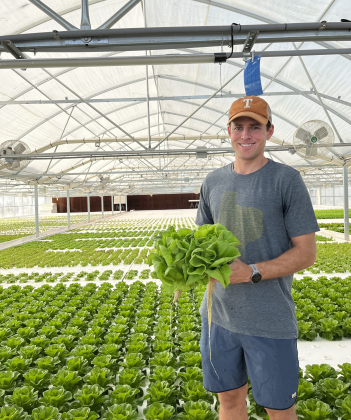 Kyle Massey is the owner of Lone Star Lettuce Growers, a hydroponic farm in Georgetown.