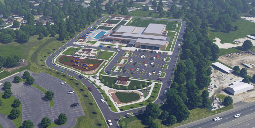 This rendering of the YMCA that could be built from the first scenario is what the facility could look like without City contribution. (courtesy YMCA and Schafer Architecture)