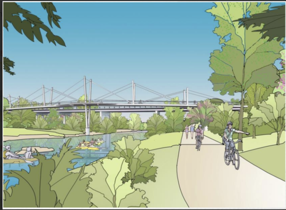 The second bridge design takes inspiration from historic bridges. (Courtesy Rosales + Partners, Inc.)