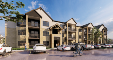 Mock-up shows The Preserve at Mustang Creek in Hutto. The apartment complex is set to open in 2024.   Illustration courtesy of LS Black Development.