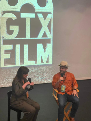 Chet Garner — director of documentary feature “Cowboy Bourbon: The Full Proof Tale of Garrison Brothers,” which won Best Texas Film at GTX Film Festival September 30 — participates in a Q&A. 