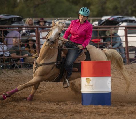 Reagan Roppolo competes in Barrel Racing.