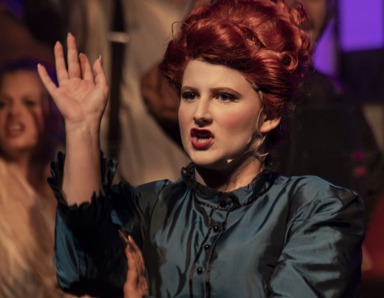 Katya Welch, as Lady Beaconsfield, is pictured in a Thursday, October 5, 2023 dress rehearsal of "Jekyll &amp; Hyde," playing on the Palace's Springer Stage through November 5.    Photo by Andy Sharp.
